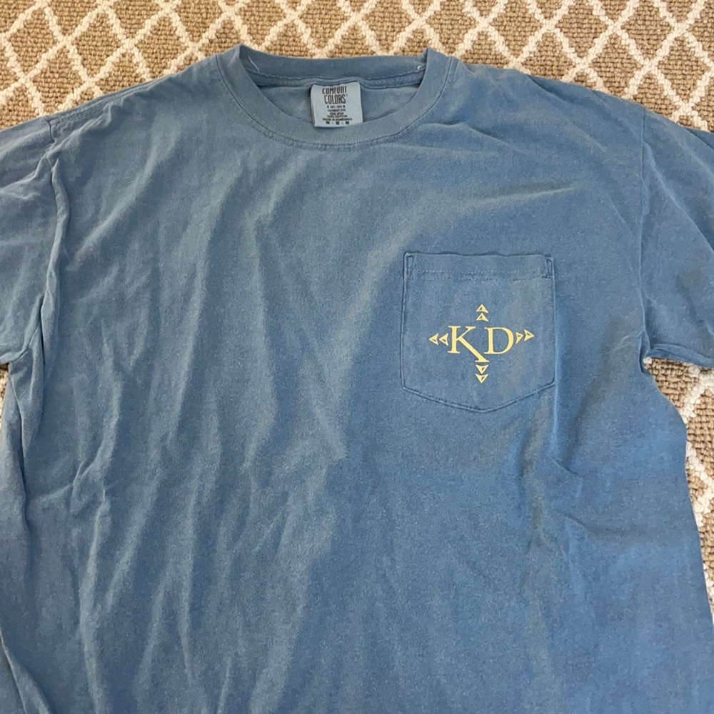 Kappa Delta Blue Comfort Colors long sleeve